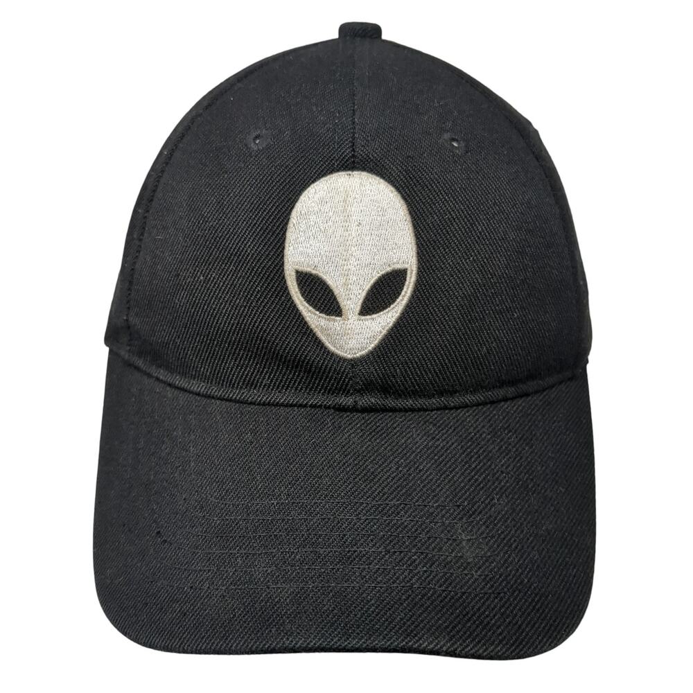 Alienware Strapback Hat Black One Size Embroidered Logo Adjustable